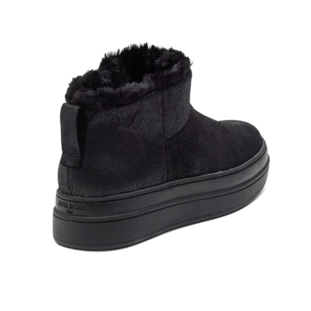 NWT J/SLIDES NIA Black Metallic Brushed Suede - Picture 3 of 12